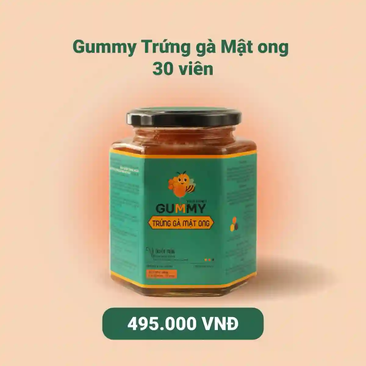 Gummy Trứng Gà Mật Ong (Hũ 30 viên)
